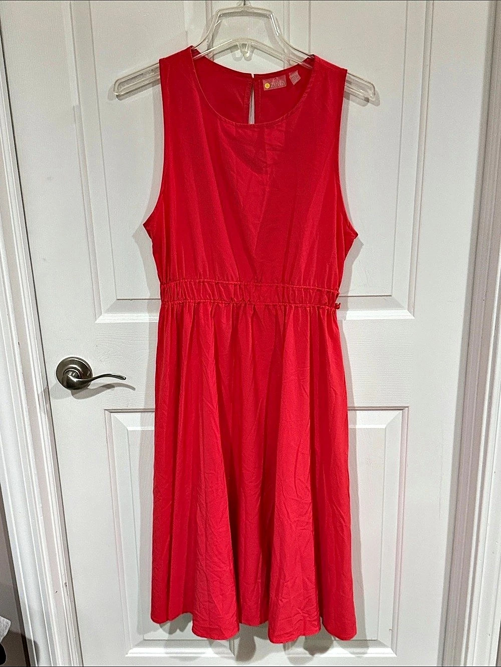 Zella Sleeveless Midi Dress Coral Size M GUC B38